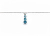 Montana Sapphire 3 Stone Pendant Necklace