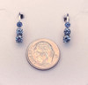 Montana Sapphire 3 Stone Leverback Earrings 1.28 ct total Sterling Silver