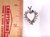 Montana Sapphire 16 Stone Heart Pendant multi color