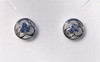 Montana Yogo Sapphire Tri in Circle Earrings Sterling Silver