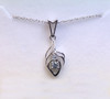 Montana Sapphire 2 Stone Leaf Pendant in Sterling Silver