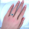 Montana Sapphire & Diamond Bezel Set Ring 14KW White Gold