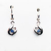 Montana Sapphire Bypass Leverback Earrings Sterling Silver