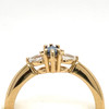  Montana Yogo Sapphire Marquise & Pear Diamond Ring 14K Yellow Gold