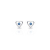 Montana Sapphire Heart Earrings Sterling Silver