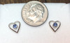 Montana Yogo Sapphire Heart Earrings Sterling Silver