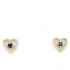 Montana Sapphire Heart Earrings Sterling Silver