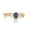 #139 - Montana Yogo Sapphire  Oval & Diamond Ring 14K  