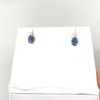 Montana Yogo Sapphire Oval Stud Earrings 14K White Gold