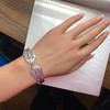 Montana Yogo Sapphire Sterling Silver Rose Point Spoon Bracelet