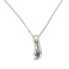 Montana Sapphire Tension Set Pendant Necklace in Sterling Silver