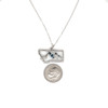 Montana Sapphire Mountain in State Pendant Necklace Sterling Silver