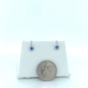 Montana Yogo Sapphire & Diamond Halo Stud Earrings 14K White Gold