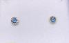 Montana Yogo sapphire halo stud earrings