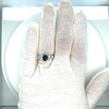 Montana Sapphire Oval with Diamond Baguettes Ring 14K White Gold