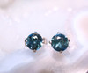 Montana sapphire round stud earrings