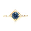 Montana Sapphire & Diamond Ring 14K Gold 1 Carat 