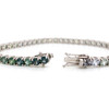 # 2 - Montana Sapphire Ombre Tennis Line Bracelet 14K White Gold 