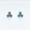 Montana sapphire tri earrings 3mm