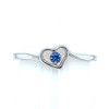 Montana Yogo Sapphire Heart Promise Ring Sterling Silver