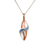 Montana Yogo Sapphire Rose & White Gold Channel Crossover 14K Pendant Necklace