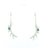 Montana Sapphire Antler Dangle Earrings Sterling Silver