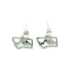 Montana Sapphire Mountain in State Earrings Sterling Silver