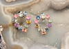 Montana sapphire 2.25mm heart earrings multi color