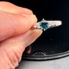 Montana Sapphire & Diamond Ring Set in Platinum