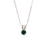 4.5mm Montana sapphire round solitaire pendant.