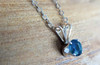 Montana sapphire pendant sterling silver.