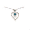 Montana Sapphire Open Heart Solitaire Pendant
