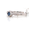 Montana Sapphire Princess Cut & Diamond Ring 14K White Gold