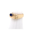 Montana Yogo Sapphire Oval Wave Ring 14K Yellow Gold