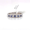 Montana Purple Yogo Sapphire Channel & Diamond Ring 14K White Gold