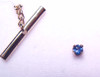 Montana sapphire tie tack 14K gold