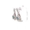 Montana Sapphire Oval & Diamond Earrings 10K White Gold