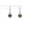 Montana Sapphire Two Tone Earrings 14K Gold Dangle
