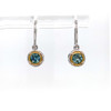 Montana Sapphire Two Tone Earrings 14K Gold Dangle