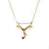  Montana Yogo & Diamond Freeform Angel Necklace 14K Yellow Gold