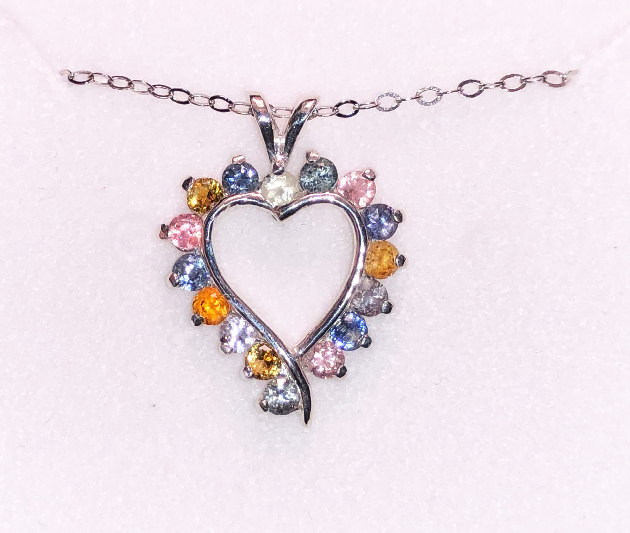 Stone Heart Locket Necklace