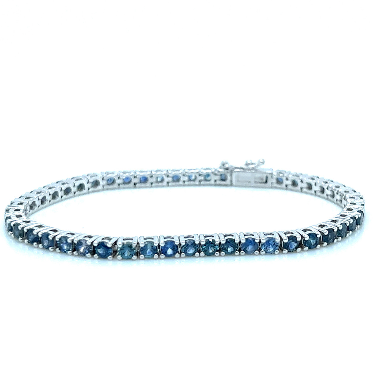 Buy Gem Stone King 925 Sterling Silver Blue Sapphire and White Diamond  Greek Vine Tennis Bracelet For Women (5.12 Cttw, Gemstone Birthstone, 7  Inch) Online at Lowest Price Ever in India |