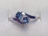 Montana Sapphire Ever Us Style 2 Stone Ring 