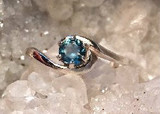 Montana sapphire crescent ring 5mm