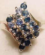 Montana Sapphire Waterfall Ring sterling silver blue