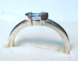 Montana Yogo Sapphire Marquise East West Silver Ring