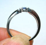 Montana Yogo Sapphire Modern Ring Sterling Silver