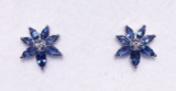 #53 - Montana Yogo Sapphire Marquise  & Diamond Flower Pendant Necklace 18K White Gold