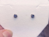 Montana Sapphire Knot Earrings in Sterling Silver 