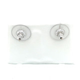  # 36 - Montana Yogo Sapphire Princess Cut (Square) Stud Earrings .34 ct 14K White Gold